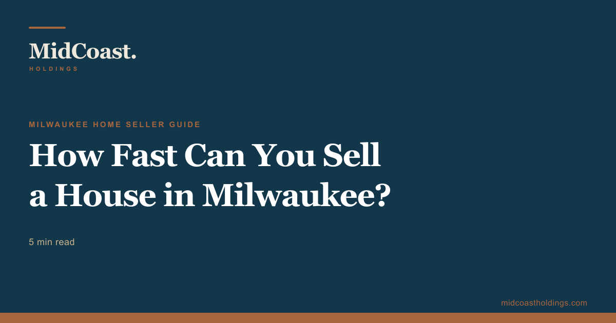 How Fast Can You Actually Sell a House in Milwaukee?