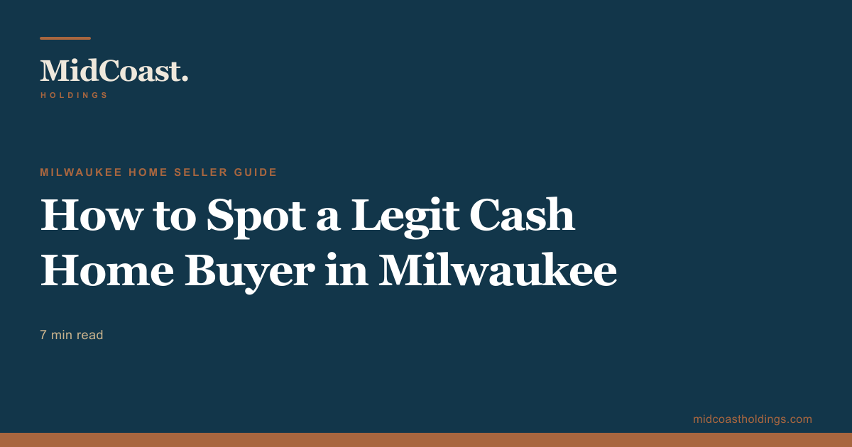 How to Spot a Legit Cash Home Buyer in Milwaukee (and Avoid the Scams)